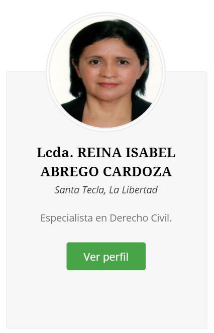 Lcda. REINA ISABEL ABREGO CARDOZA